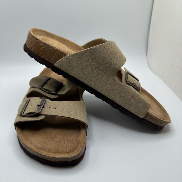 CUSHIONAIRE Women's Cork Footbed Sandal With +Comfort 7 TAN - Picture 6 of 7